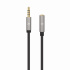 Manhattan Cable AUX 3.5mm Macho - 3.5mm Hembra, 3 Metros, Negro/Plata  3