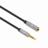 Manhattan Cable AUX 3.5mm Macho - 3.5mm Hembra, 3 Metros, Negro/Plata  2