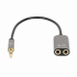 Manhattan Adaptador de Audio 3.5mm Macho - 2x 3.5mm Hembra, Negro/Plata  4