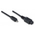 Manhattan Cable FireWire 9 Pines- 4 Pines, 1.8 Metros, Negro  2