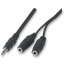 Manhattan Cable y Estéreo 3.5mm Macho - 3.5mm Hembra, 15cm, Negro  1