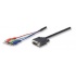 Manhattan Cable HD15 Macho - Triple RCA Macho, 1.8 Metros, Negro