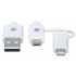 Manhattan Cable de Carga 2 en 1 iLynk, USB A Macho - micro-USB B Macho/Lightning Macho, 1 Metro, Blanco, para iPhone/iPad/Smartphone/Tablet  3