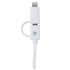Manhattan Cable de Carga 2 en 1 iLynk, USB A Macho - micro-USB B Macho/Lightning Macho, 1 Metro, Blanco, para iPhone/iPad/Smartphone/Tablet  4
