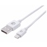 Manhattan Cable de Carga Certificado MFi Lightning Macho - USB 2.0 Macho, 3 Metros, Blanco, para iPod/iPhone/iPad  1