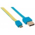 Manhattan Cable Plano USB 2.0 A Macho - Micro USB 2.0 B Macho, 1.8 Metros, Azul/Amarillo  3