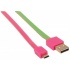 Manhattan Cable Plano USB 2.0 A Macho - Micro USB 2.0 B Macho, 1 Metro, Rosa/Verde  3
