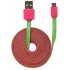 Manhattan Cable Plano USB 2.0 A Macho - Micro USB 2.0 B Macho, 1 Metro, Rosa/Verde  5