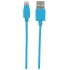 Manhattan Cable de Carga iLynk Certificado MFi Lightning Macho - USB A Macho, 1 Metro, Azul, para iPod/iPhone/iPad  4