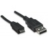 Manhattan Cable USB A Macho - Micro USB B Macho, 1.8 Metros, Negro  1