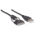 Manhattan Cable iLynk 2 en 1, USB Macho - micro USB Macho o iPod/iPhone Macho, 65cm  4