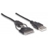 Manhattan Cable iLynk 2 en 1, USB Macho - micro USB Macho o iPod/iPhone Macho, 65cm - Imagen adicional 3