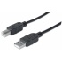Manhattan Cable USB 2.0, USB A Macho - USB B Macho, 1.8 Metros, Negro  1
