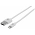 Manhattan Cable de Carga Certificado MFi USB A 2.0 Macho - Lightning Macho, 1 Metro, Blanco, para iPhone/iPad/iPod  1