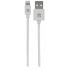 Manhattan Cable de Carga Certificado MFi USB A 2.0 Macho - Lightning Macho, 1 Metro, Blanco, para iPhone/iPad/iPod  5