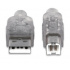 Manhattan Cable USB 2.0, USB A Macho - USB B Macho, 4.5 Metros, Plata  1