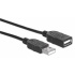 Manhattan Cable Extensión USB de Alta Velocidad 2.0, USB A Macho - USB A Hembra, 1.8 Metros, Negro  2