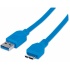 Manhattan Cable USB 3.0, USB A Macho - Micro USB B Macho, 1 Metro, Azul  1