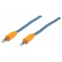 Manhattan Cable 3.5mm Macho - 3.55mm Macho, 1 Metro, Azul/Naranja  1