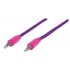 Manhattan Cable 3.5mm Macho - 3.55mm Macho, 1 Metro, Rosa/Púrpura  1