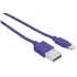 Manhattan Cable de Carga iLynk Certificado MFi Lightning Macho - USB A Macho, 1 Metro, Púrpura, para iPod/iPhone/iPad  2