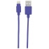 Manhattan Cable de Carga iLynk Certificado MFi Lightning Macho - USB A Macho, 1 Metro, Púrpura, para iPod/iPhone/iPad  4