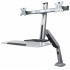 Manhattan Soporte de Escritorio para 2 Monitores 13" - 27", hasta 8Kg, Plata  1