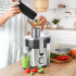 MasterChef Extractor de Jugos MKJSS, 400W 600ml, 2 Velocidades, Negro/Plata - Imagen adicional 7