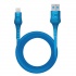 Maxell Cable de Carga Certificado MFi Jelleez Lightning Macho - USB-A Macho, 1.2 Metros, Azul, para iPod/iPhone/iPad  2