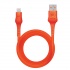 Maxell Cable de Carga Certificado MFi Jelleez Lightning Macho - USB-A Macho, 1.2 Metros, Naranja, para iPod/iPhone/iPad  2