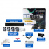 Meriva Technology Kit de Vigilancia MFC4008KIT de 4 Cámaras CCTV Bullet y 8 Canales, con Grabadora  4