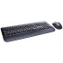 Kit de Teclado y Mouse Microsoft Wireless Desktop 2000, Inalámbrico, Negro (Español)  1