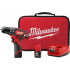 Milwaukee Taladro de Batería con Percusión M12, Inalámbrico, 3/8", Rojo/Negro  1