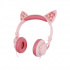 Misik Audífonos para Niños con Micrófono Hi-Fi, Alámbrico, 3.5mm, Rosa