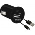 Mobifree Cargador para Auto con Cable USB 2.0 MB-01066, USB, Negro  1