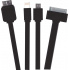 Acteck Cable Micro USB-A Macho - Micro USB/30 Pin/Lightning Macho, 18cm, Negro  1