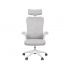 Modamob Silla MC028, Respaldo de malla, Gris/Blanco