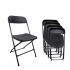 Modamob Silla Plegable VC001, Respaldo duro, Negro, 5 Piezas