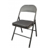 Modamob Silla Plegable VC188-1, Respaldo acolchado, Negro