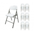 Modamob Silla Plegable ZL-D52-6, Respaldo duro, Blanco