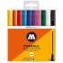 Molotow Set de Marcador Acrílico One4All 127HS Basic 1, 10 Piezas, 2mm, Rellenable, Negro/Azul/Verde/Gris/Naranja/Rosa/Blanco/Amarillo/Violeta