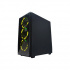 Gabinete Naceb Hydra, Midi-Tower, ATX/Micro-ATX/Mini-ITX, USB 2.0/3.0, sin Fuente, 3 Ventiladores Instalados, Negro