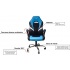 Naceb Silla Gamer NA-0935A, 120Kg, Negro/Azul  4