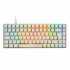 Teclado Gamer Naceb Gray Basilik LED RGB 75%, Teclado Mecánico, Huano Red, Alámbrico, USB, Blanco, Español  1