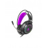 Necnon Audífonos Gamer NBHG-KIMERA, Alámbrico, 2.10 Metros, 3.5mm, Negro/Morado  1