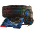 Necnon Kit Gamer de Teclado, Mouse, Mousepad y Audífonos Kraken, Alámbrico, USB, Negro/Azul (Español)  1