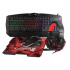 Necnon Kit Gamer de Teclado, Mouse, Mousepad y Audífonos Kraken, Alámbrico, USB, Rojo (Español)  1