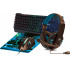Kit Gamer de Teclado, Mouse, Diadema y Mousepad Necnon NGC-PEGASUS, Alámbrico, USB, Azul/Negro (Inglés)
