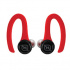 Necnon Audífonos Intrauriculares Deportivos con Micrófono NTWS-SPORT, Inalámbrico, Bluetooth, Negro/Rojo  2