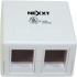 Nexxt Solutions Caja sobre Pared, Cat 5e/Cat 6, RJ-45, 2 Salidas, Blanco  1